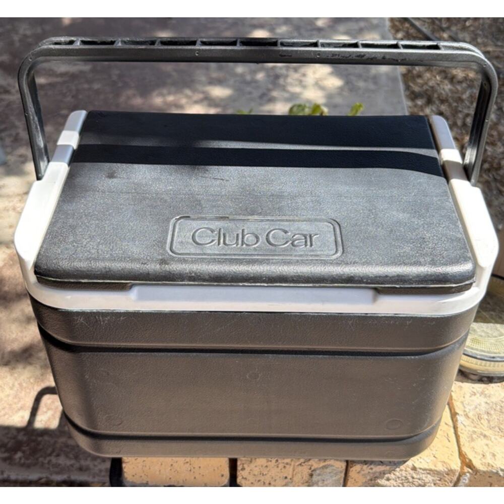 Club Car OEM Golf Cart Cooler No Mounting Bracket Black White 12”x8”